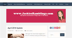 Desktop Screenshot of jackiesramblings.com